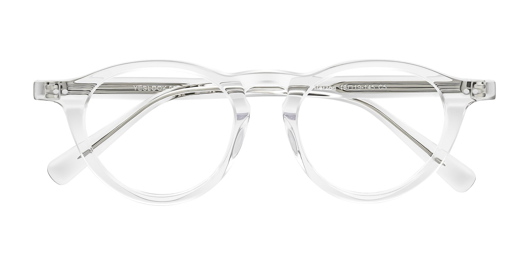 Folded Front of Herzog in Clear with Clear Eyeglass Lenses