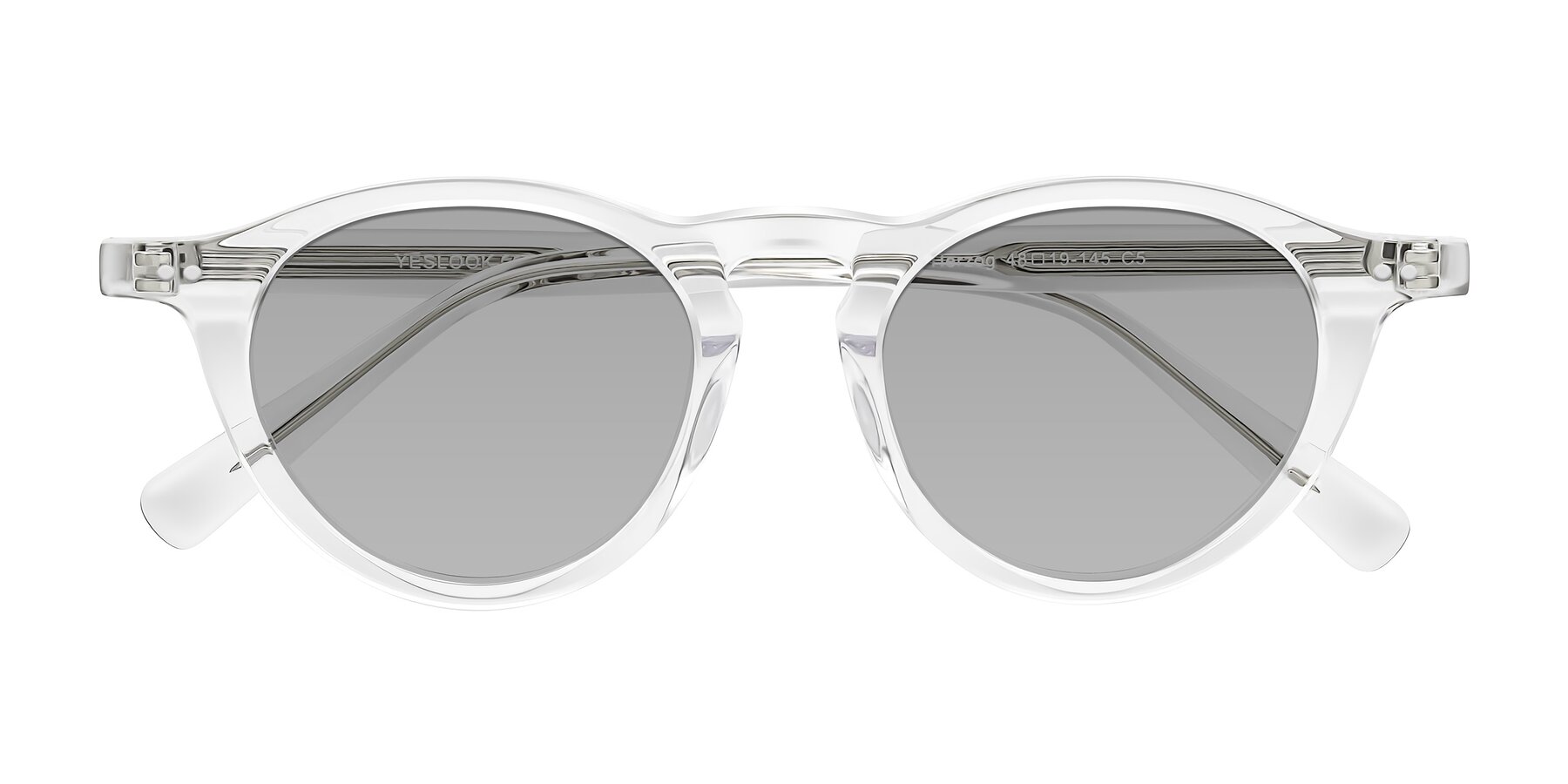Folded Front of Herzog in Clear with Light Gray Tinted Lenses