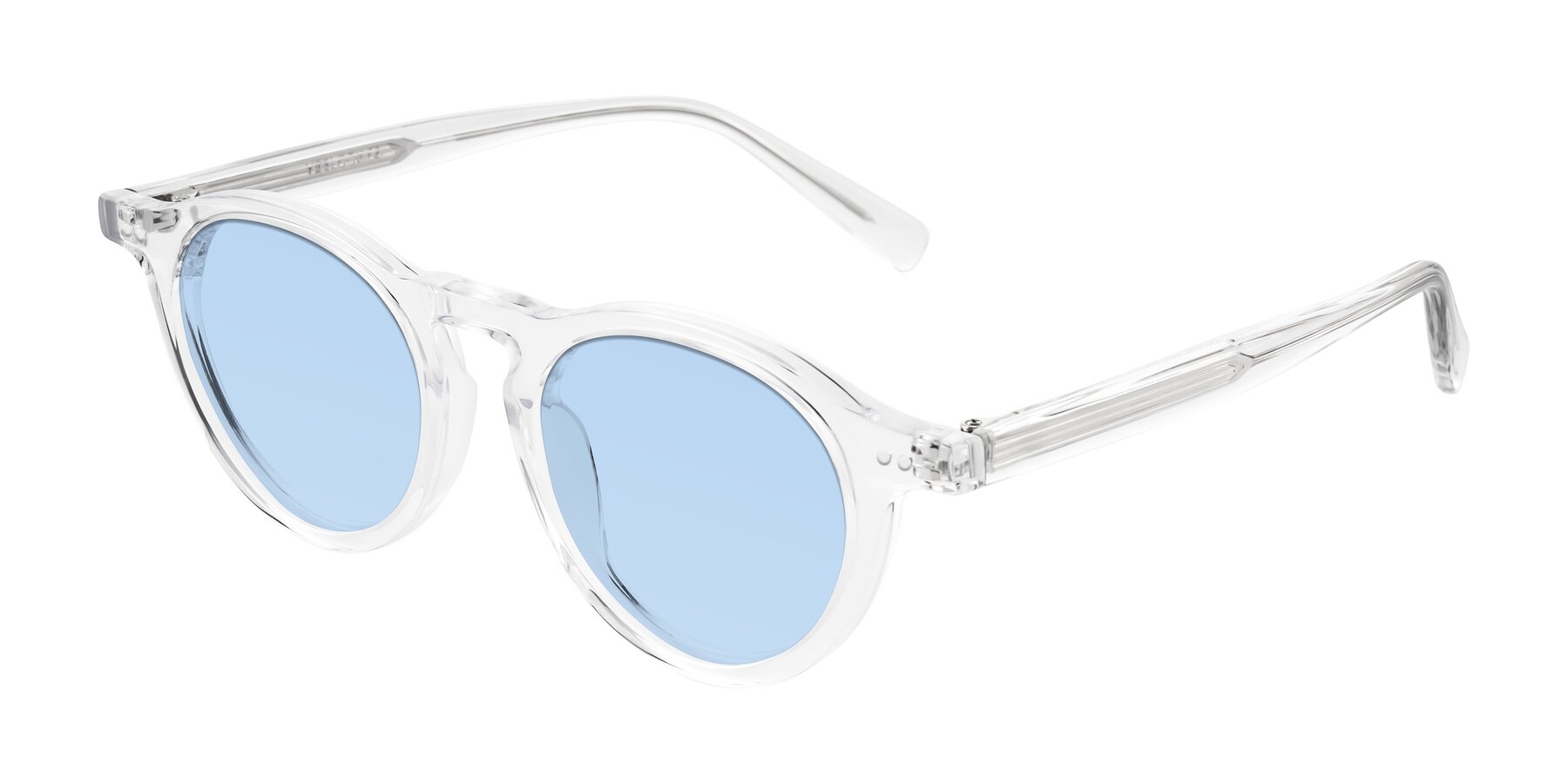 Angle of Herzog in Clear with Light Blue Tinted Lenses