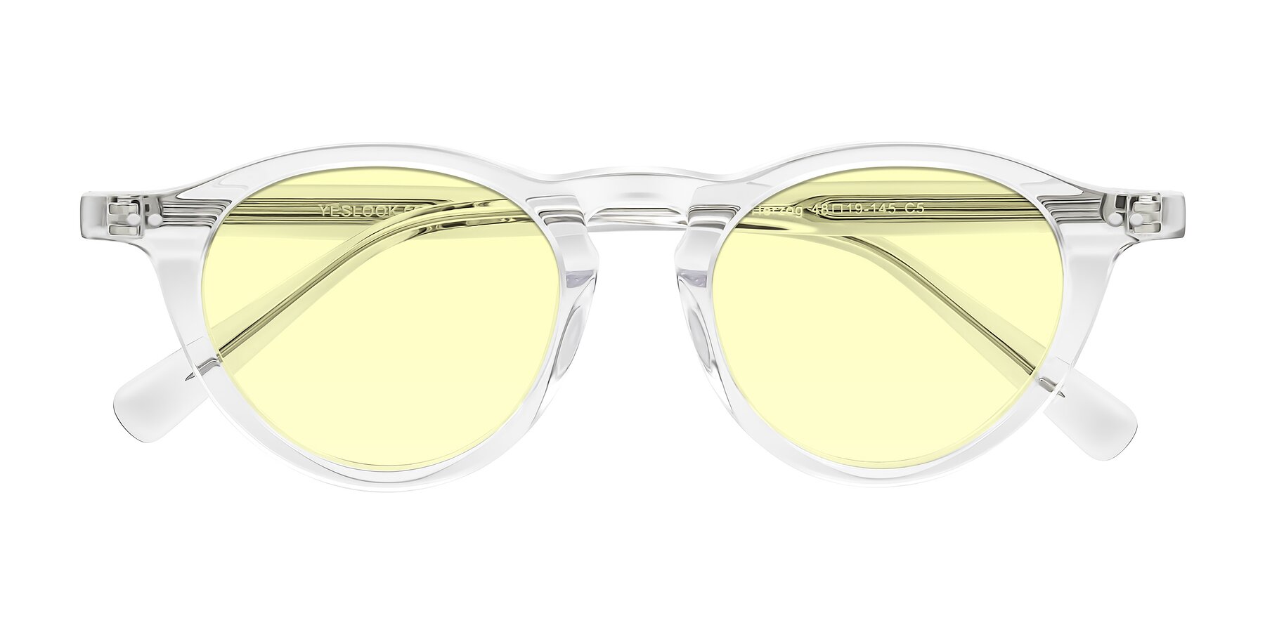 Folded Front of Herzog in Clear with Light Yellow Tinted Lenses