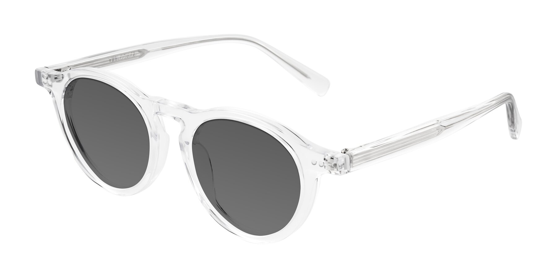 Angle of Herzog in Clear with Medium Gray Tinted Lenses