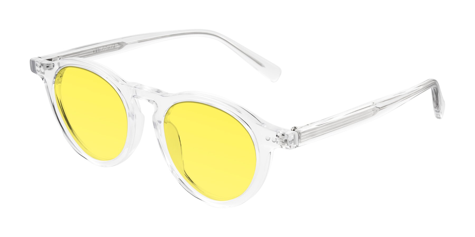 Angle of Herzog in Clear with Medium Yellow Tinted Lenses