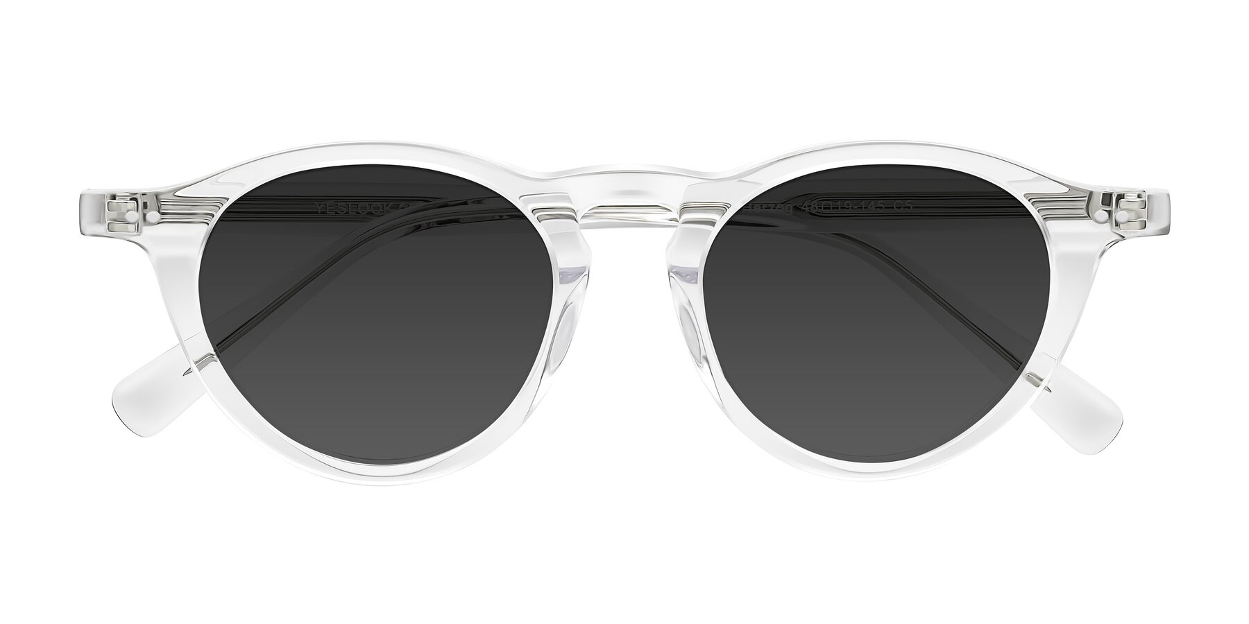 Folded Front of Herzog in Clear with Gray Tinted Lenses