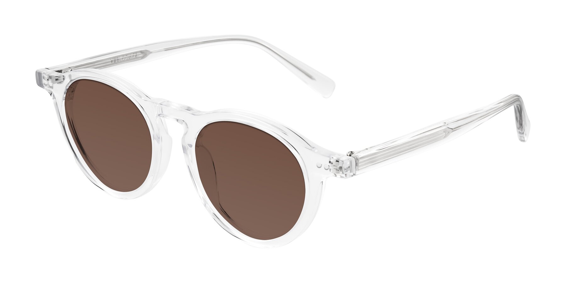 Angle of Herzog in Clear with Brown Tinted Lenses