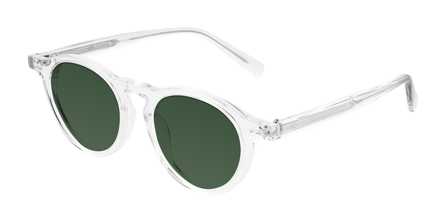 Angle of Herzog in Clear with Green Tinted Lenses