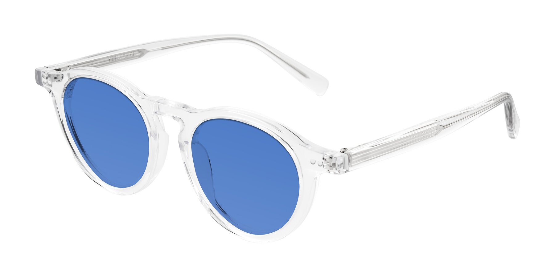 Angle of Herzog in Clear with Blue Tinted Lenses