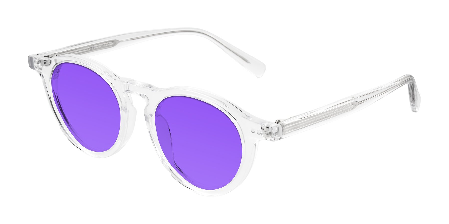 Angle of Herzog in Clear with Purple Tinted Lenses