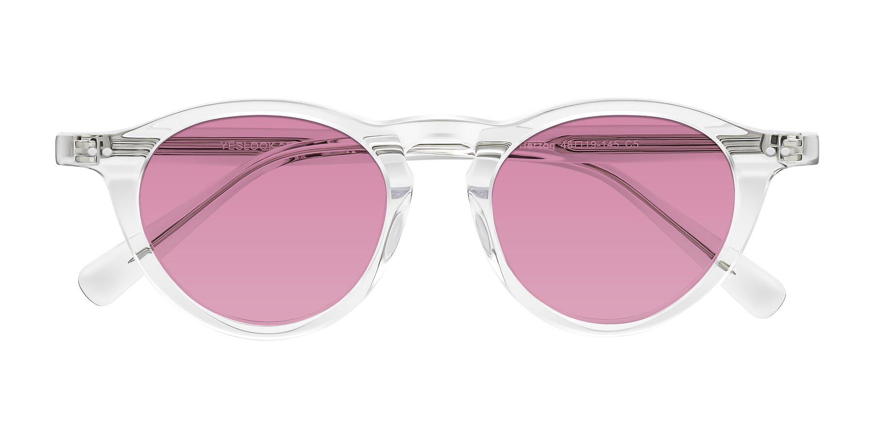 Folded Front of Herzog in Clear with Medium Wine Tinted Lenses