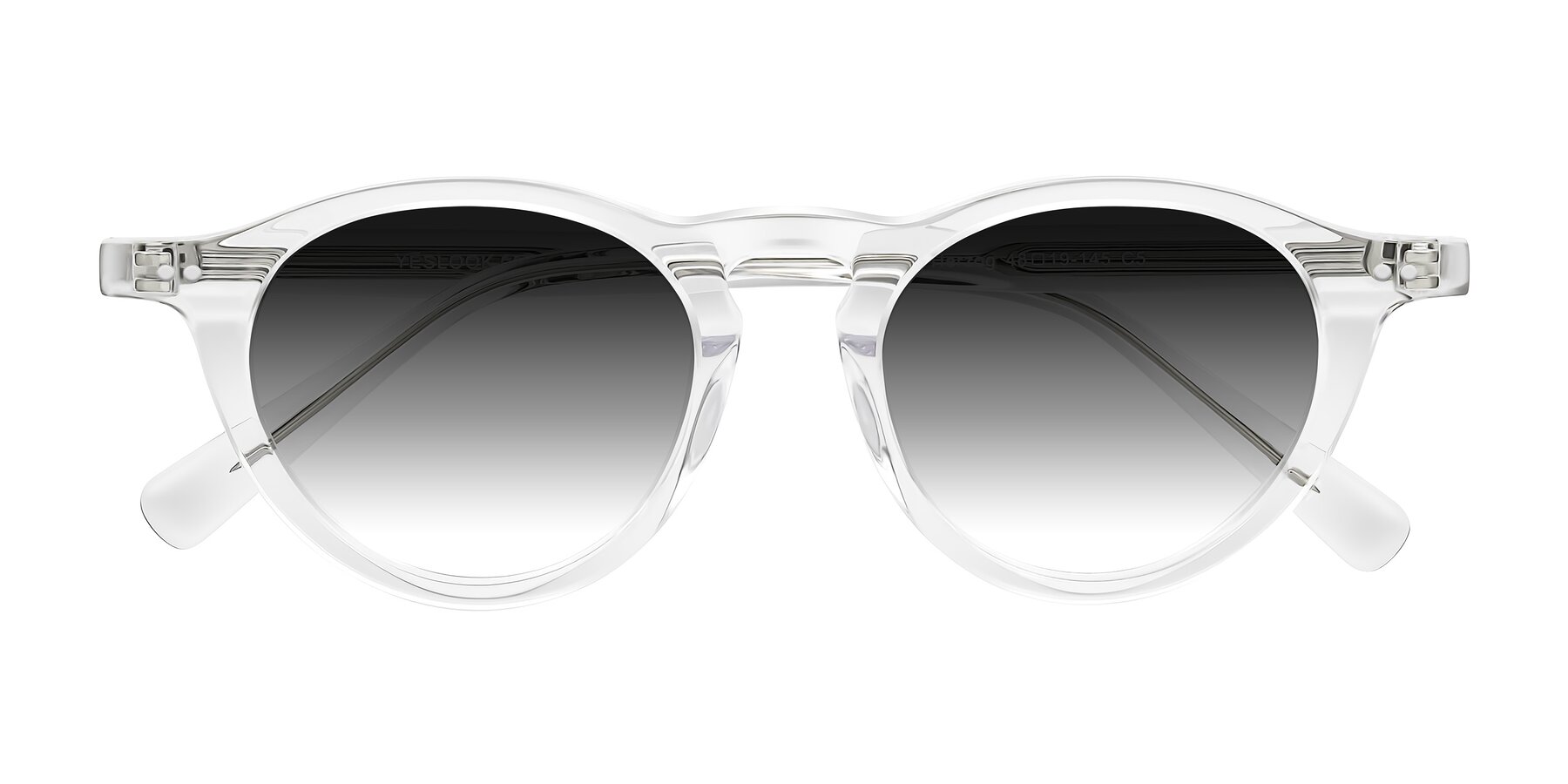 Folded Front of Herzog in Clear with Gray Gradient Lenses