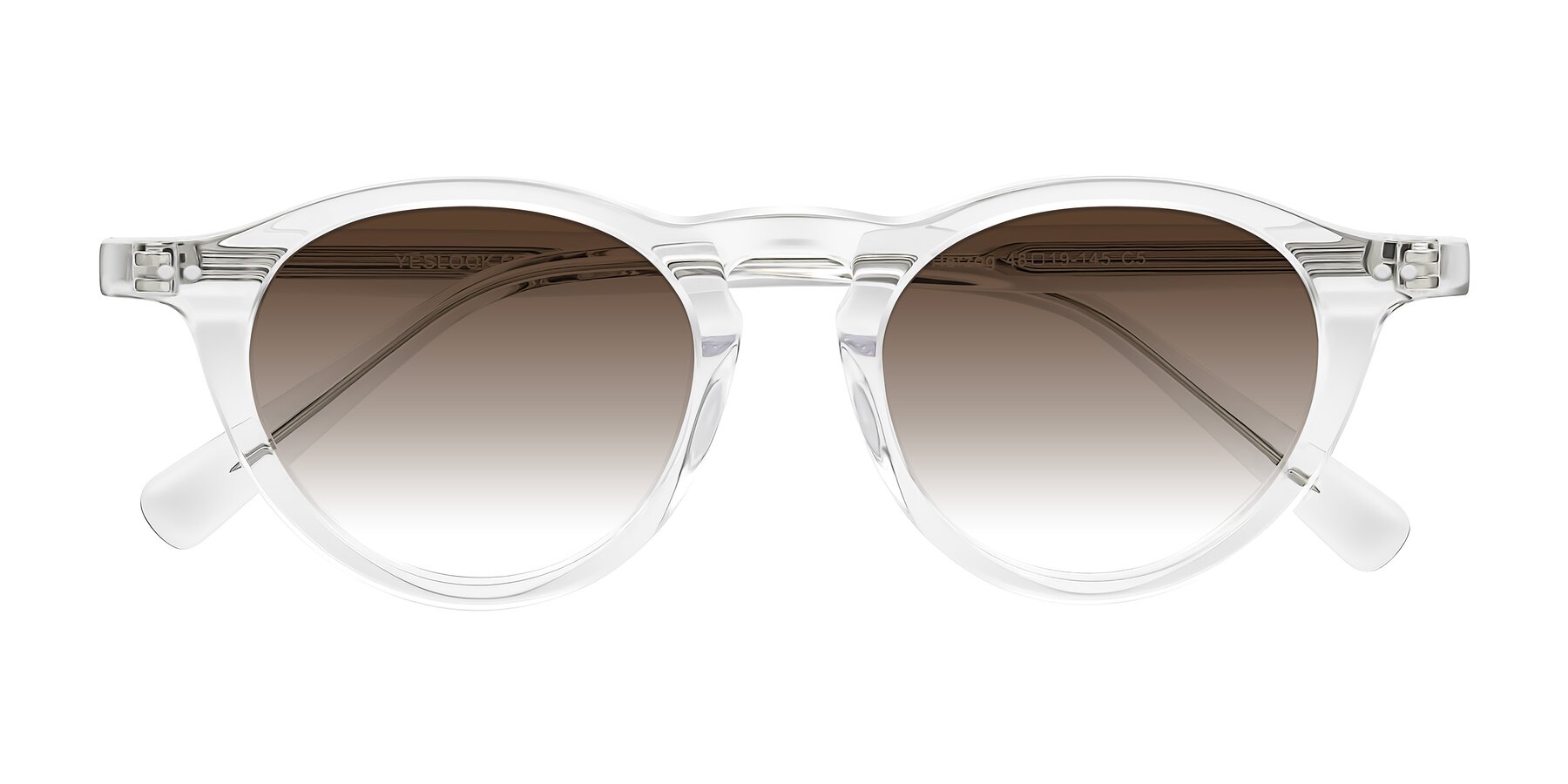 Folded Front of Herzog in Clear with Brown Gradient Lenses