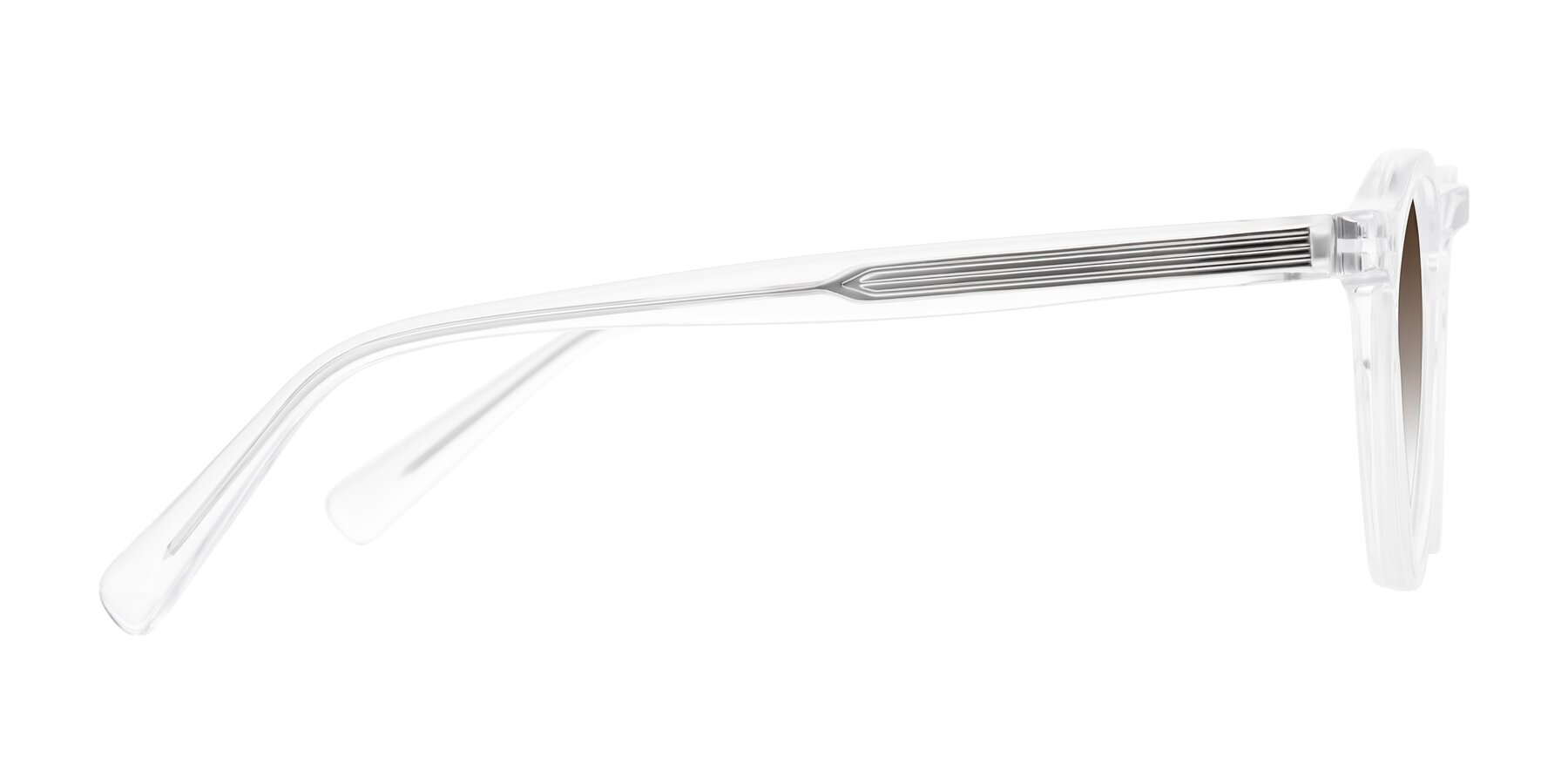 Side of Herzog in Clear with Brown Gradient Lenses