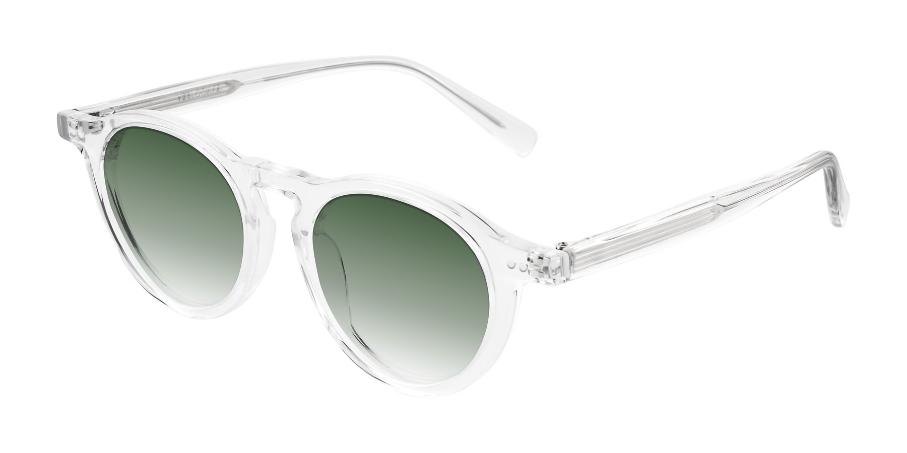 Angle of Herzog in Clear with Green Gradient Lenses