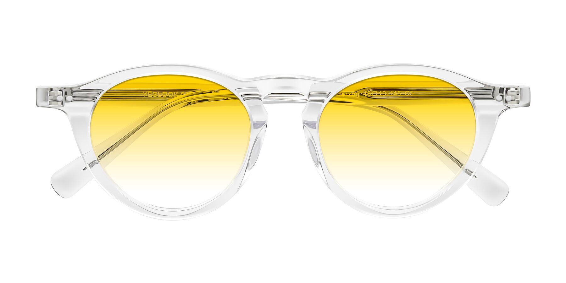 Folded Front of Herzog in Clear with Yellow Gradient Lenses