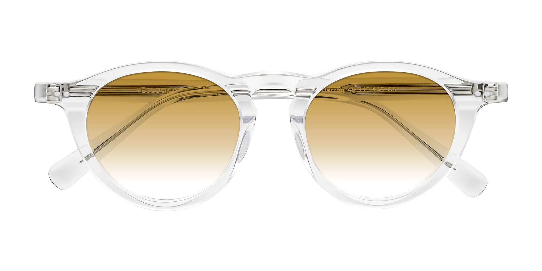 Folded Front of Herzog in Clear with Champagne Gradient Lenses