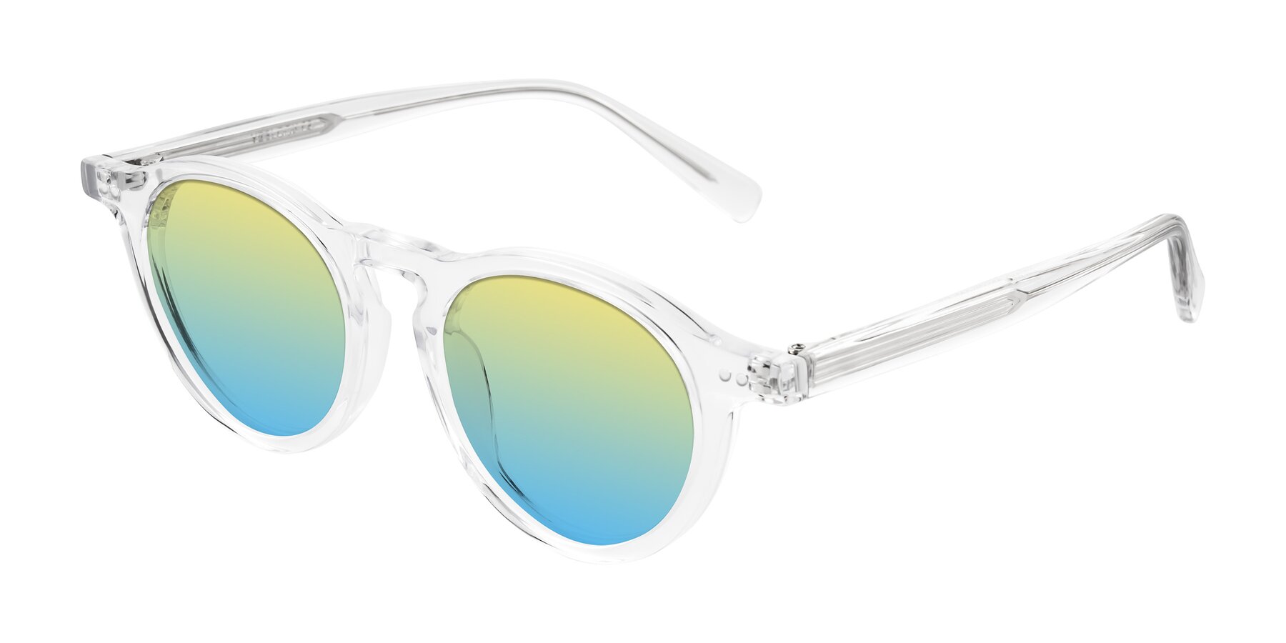 Angle of Herzog in Clear with Yellow / Blue Gradient Lenses