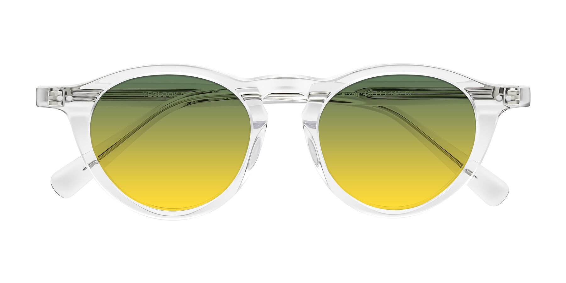 Folded Front of Herzog in Clear with Green / Yellow Gradient Lenses
