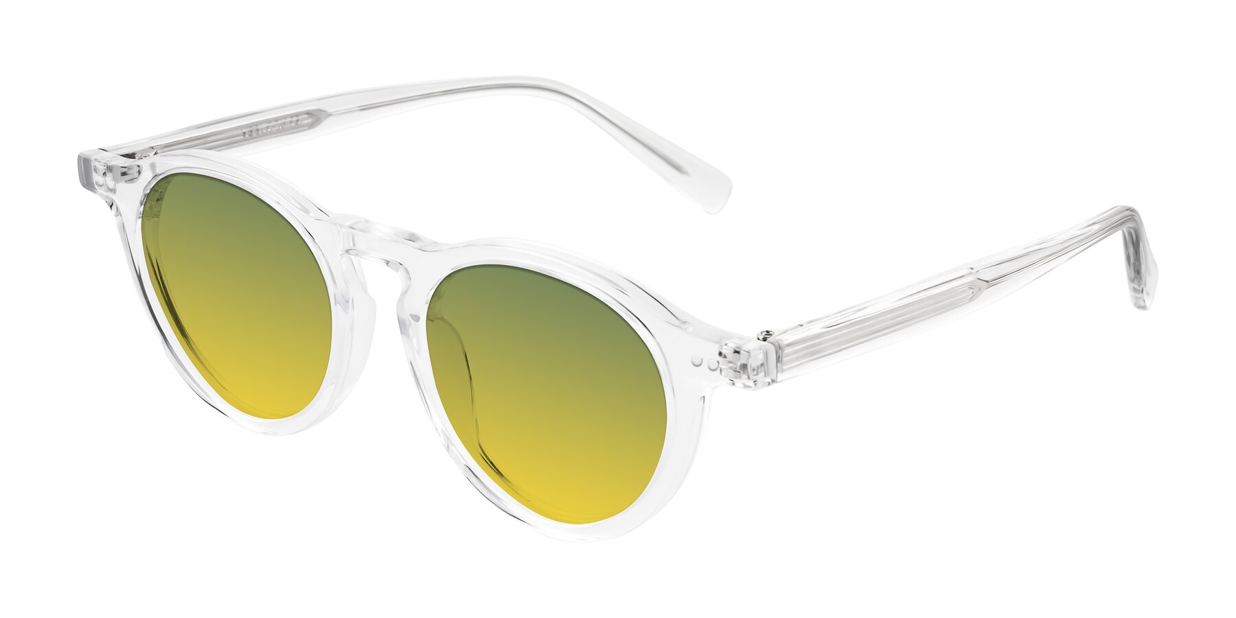 Angle of Herzog in Clear with Green / Yellow Gradient Lenses