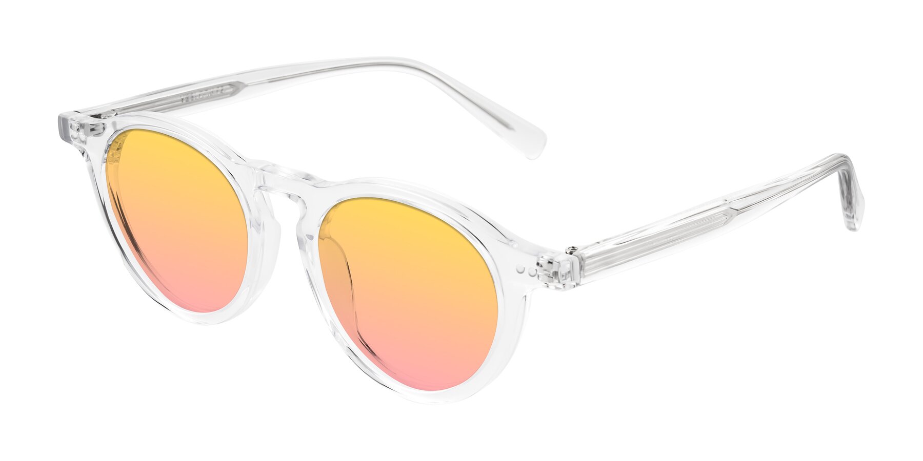 Angle of Herzog in Clear with Yellow / Pink Gradient Lenses