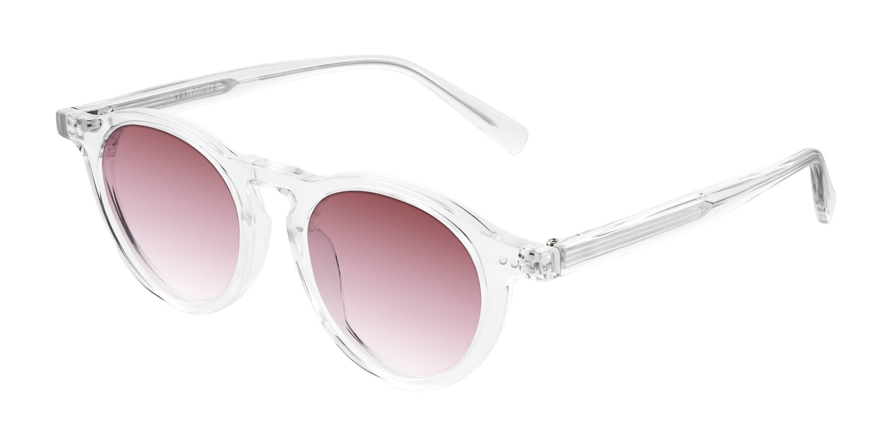 Angle of Herzog in Clear with Garnet Gradient Lenses