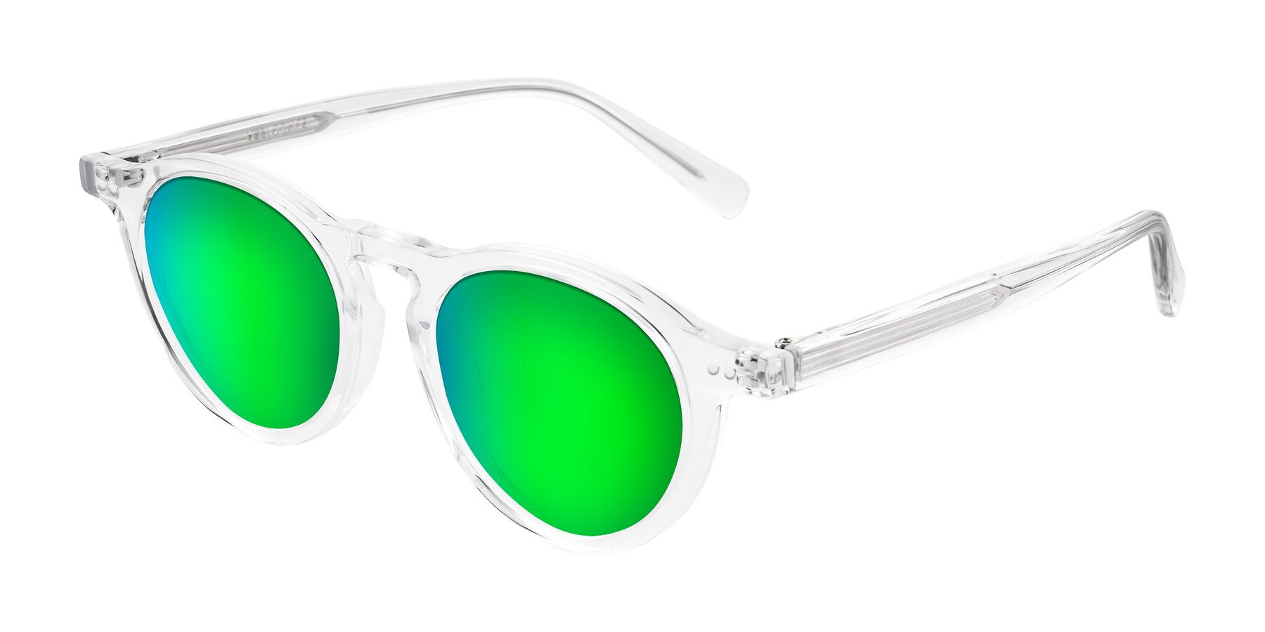 Angle of Herzog in Clear with Green Mirrored Lenses