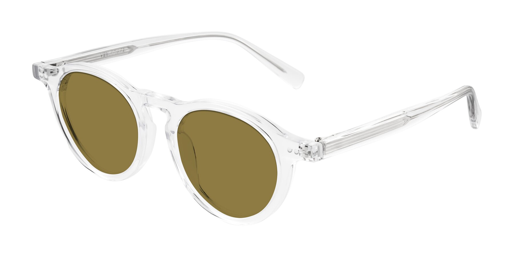 Angle of Herzog in Clear with Brown Polarized Lenses