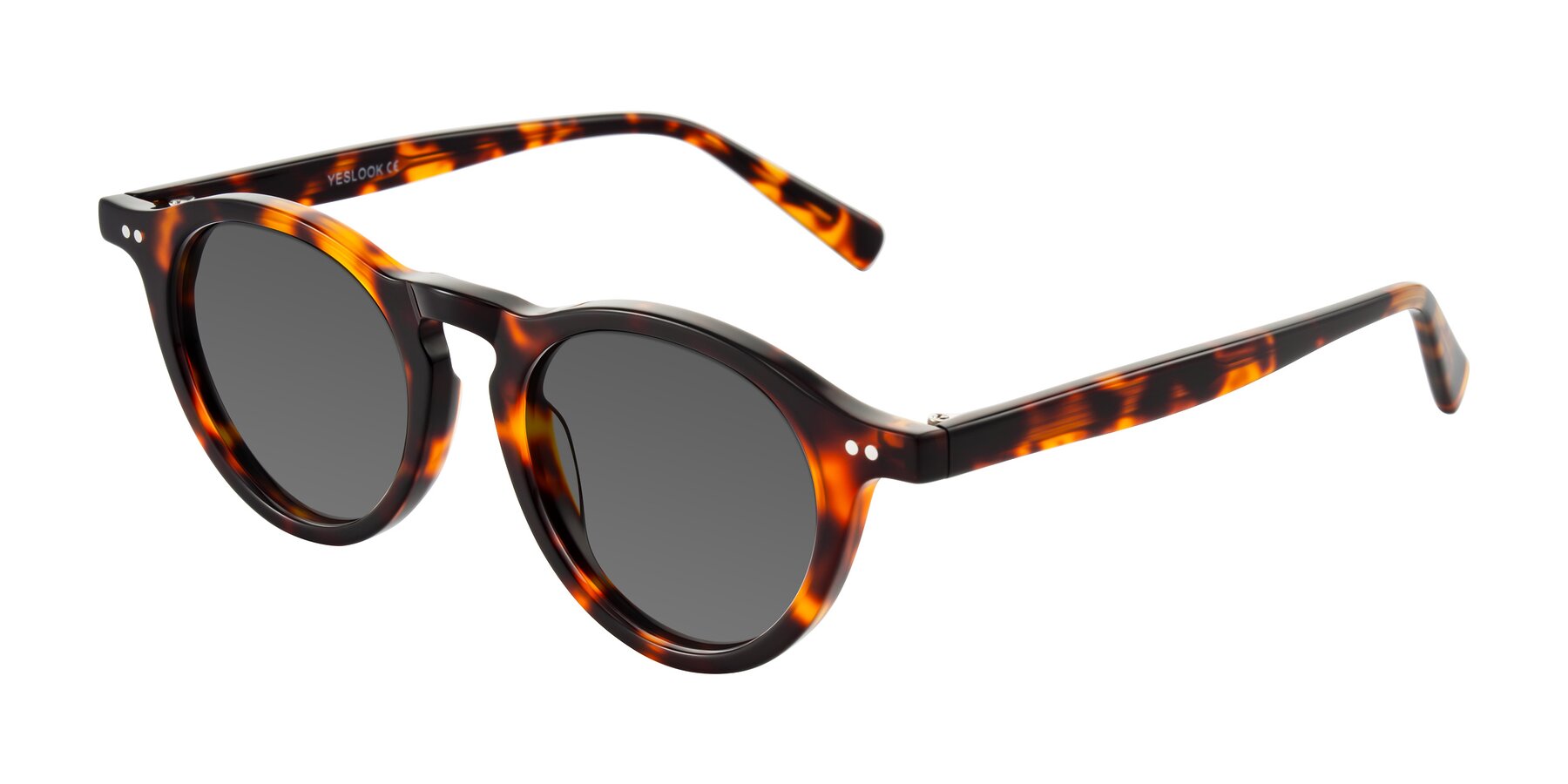 Angle of Herzog in Tortoise with Medium Gray Tinted Lenses