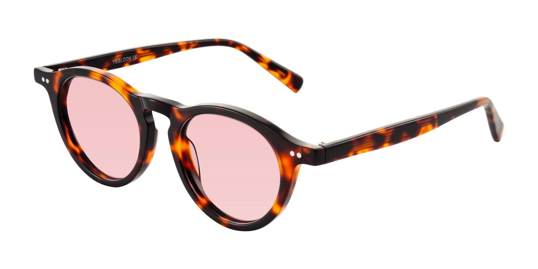 Angle of Herzog in Tortoise with Light Garnet Tinted Lenses