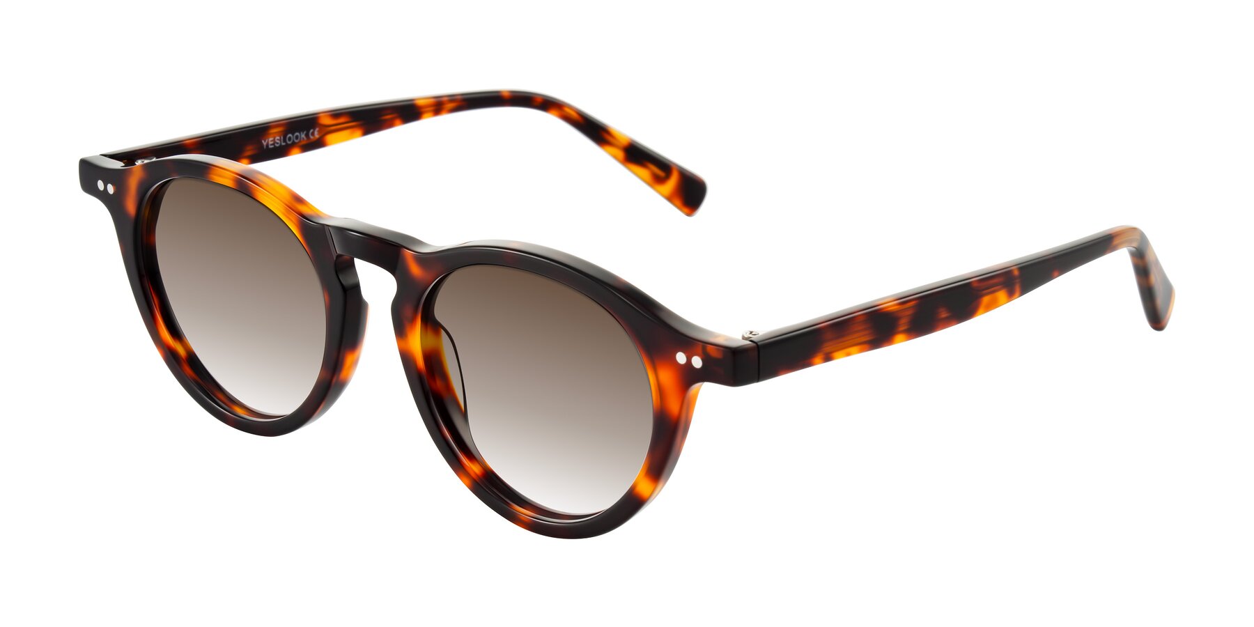 Angle of Herzog in Tortoise with Brown Gradient Lenses