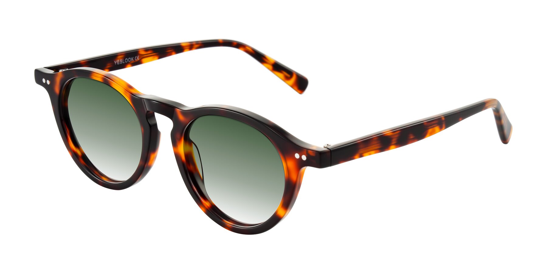 Angle of Herzog in Tortoise with Green Gradient Lenses