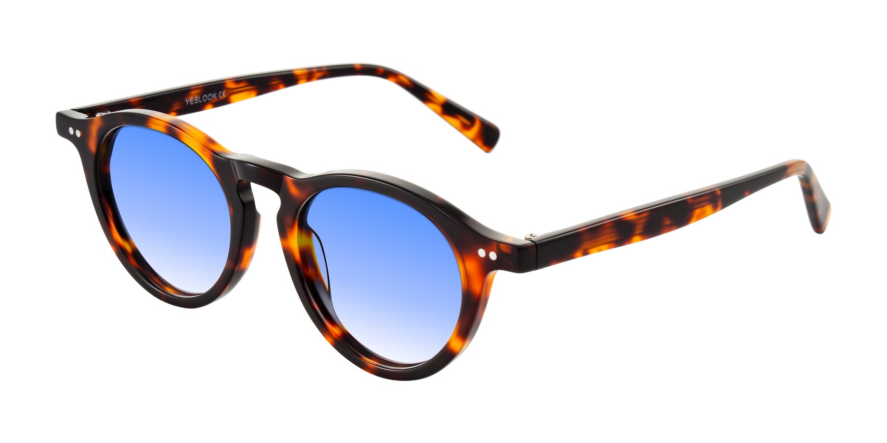 Angle of Herzog in Tortoise with Blue Gradient Lenses