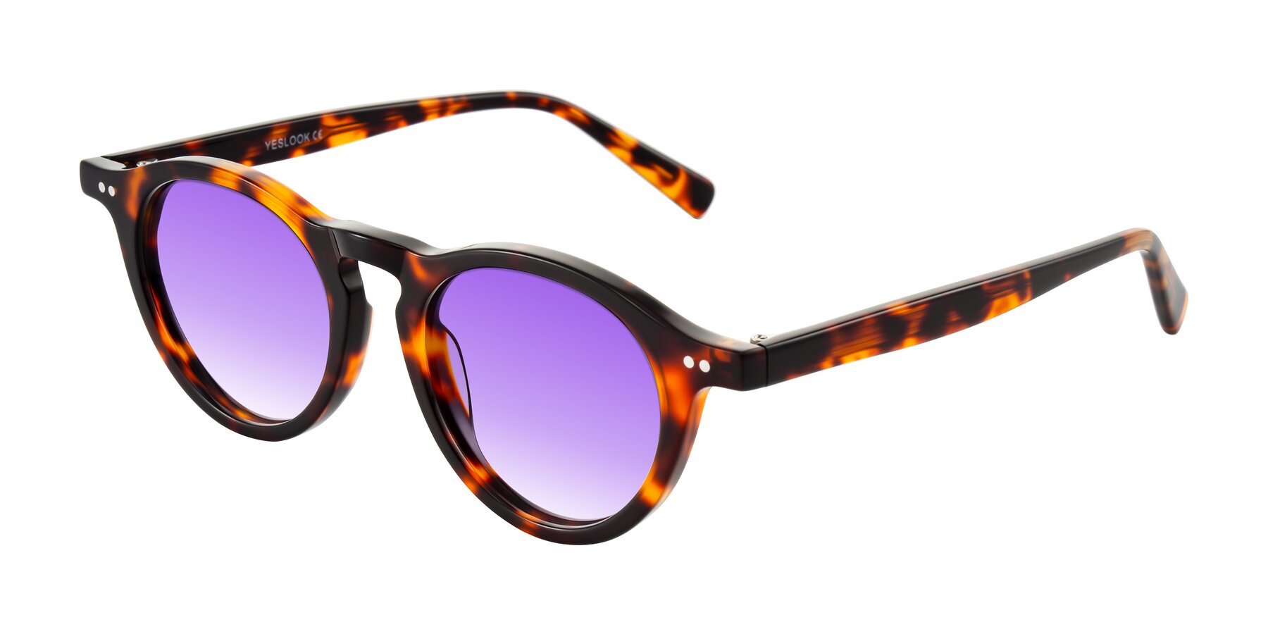 Angle of Herzog in Tortoise with Purple Gradient Lenses