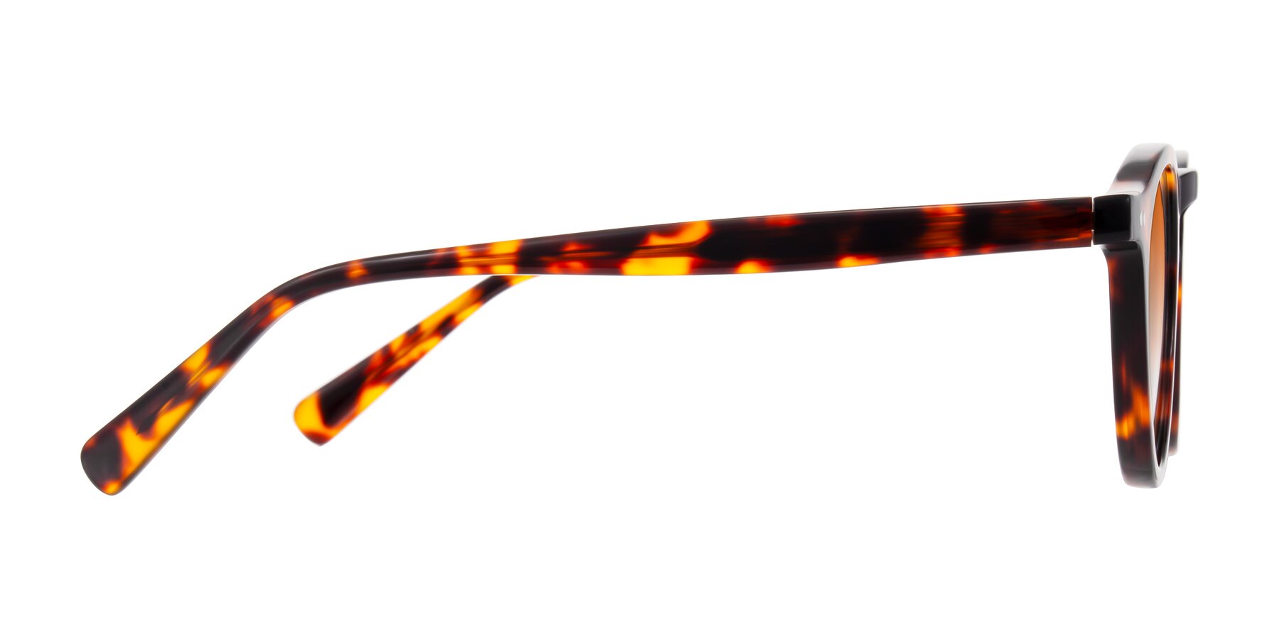 Side of Herzog in Tortoise with Orange Gradient Lenses