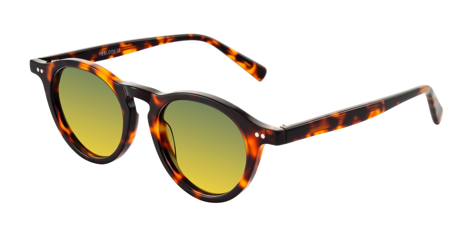 Angle of Herzog in Tortoise with Green / Yellow Gradient Lenses