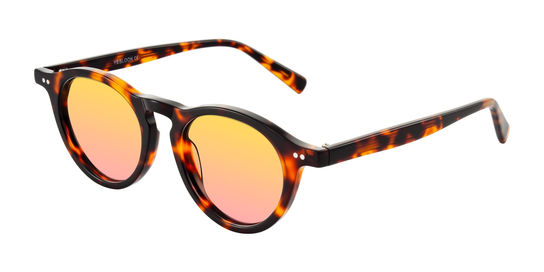 Angle of Herzog in Tortoise with Yellow / Pink Gradient Lenses