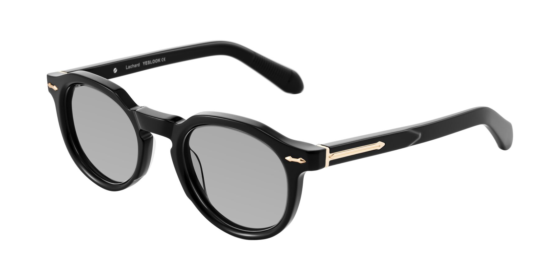 Angle of Lachard in Black with Light Gray Tinted Lenses