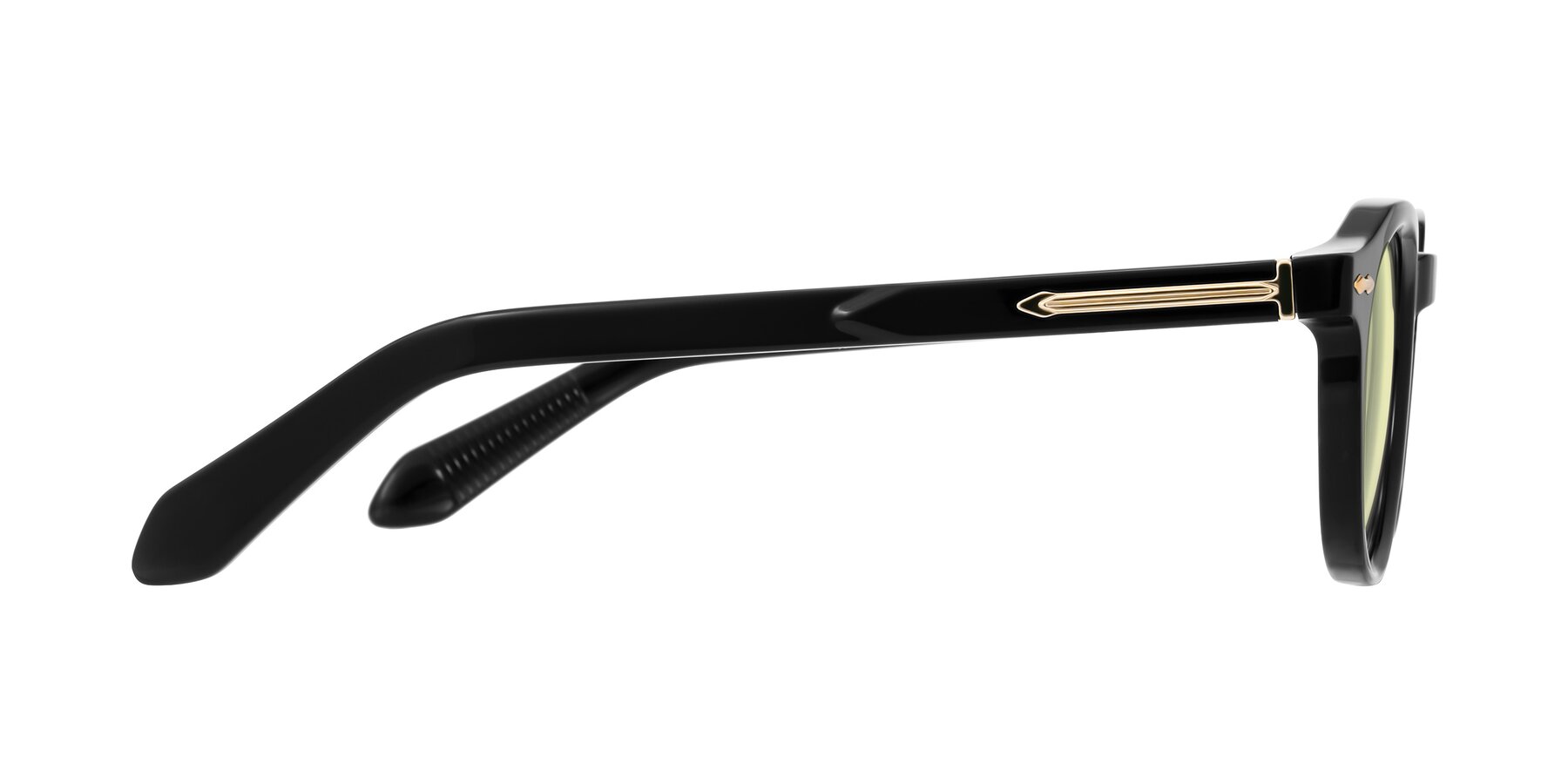 Side of Lachard in Black with Light Yellow Tinted Lenses