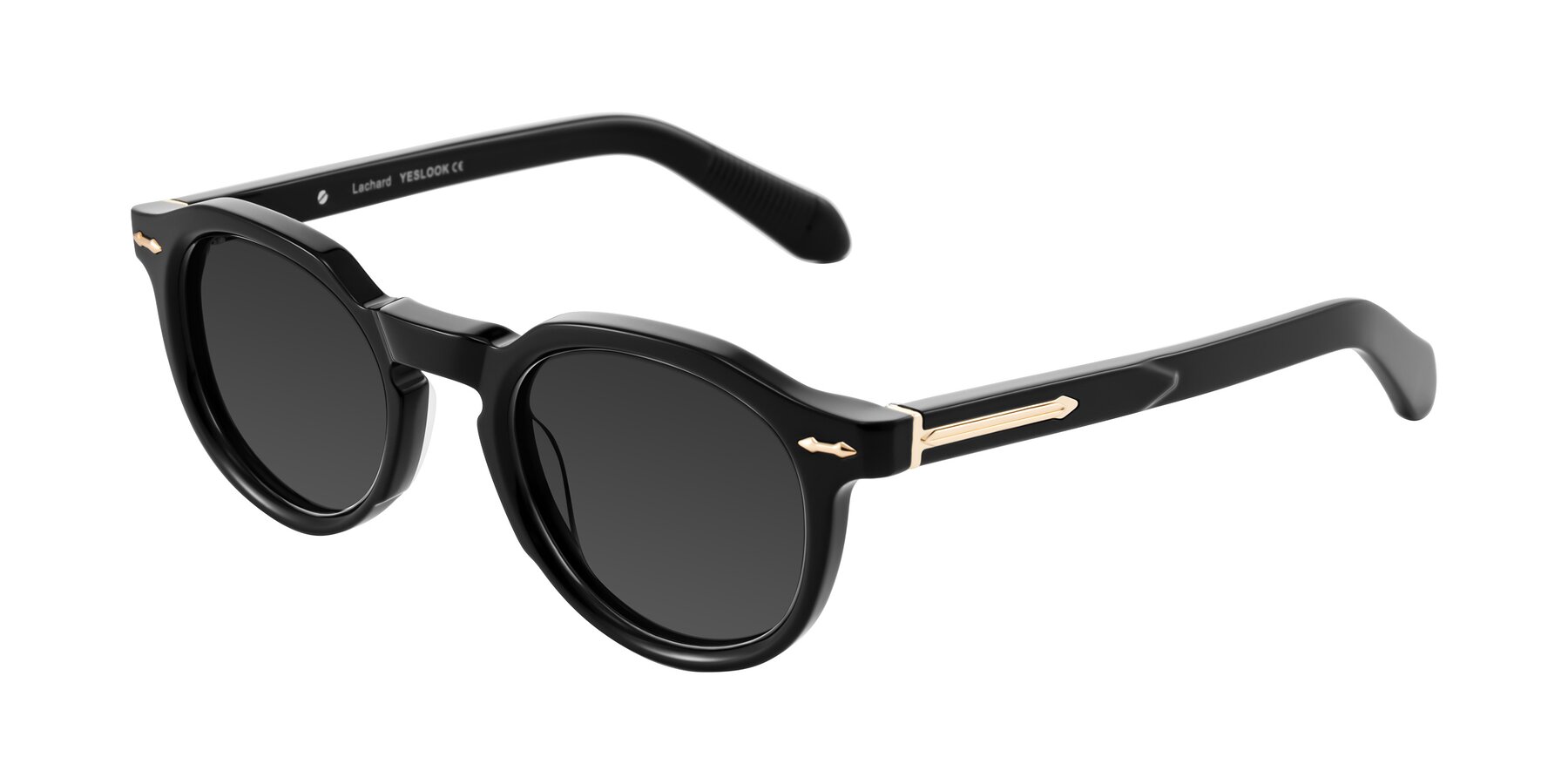 Angle of Lachard in Black with Gray Tinted Lenses