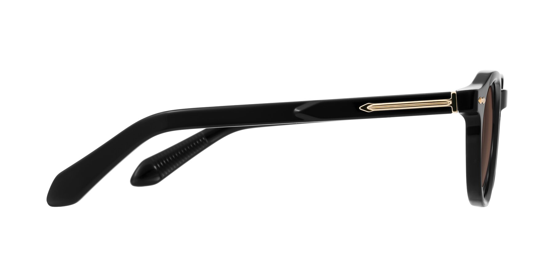 Side of Lachard in Black with Brown Tinted Lenses
