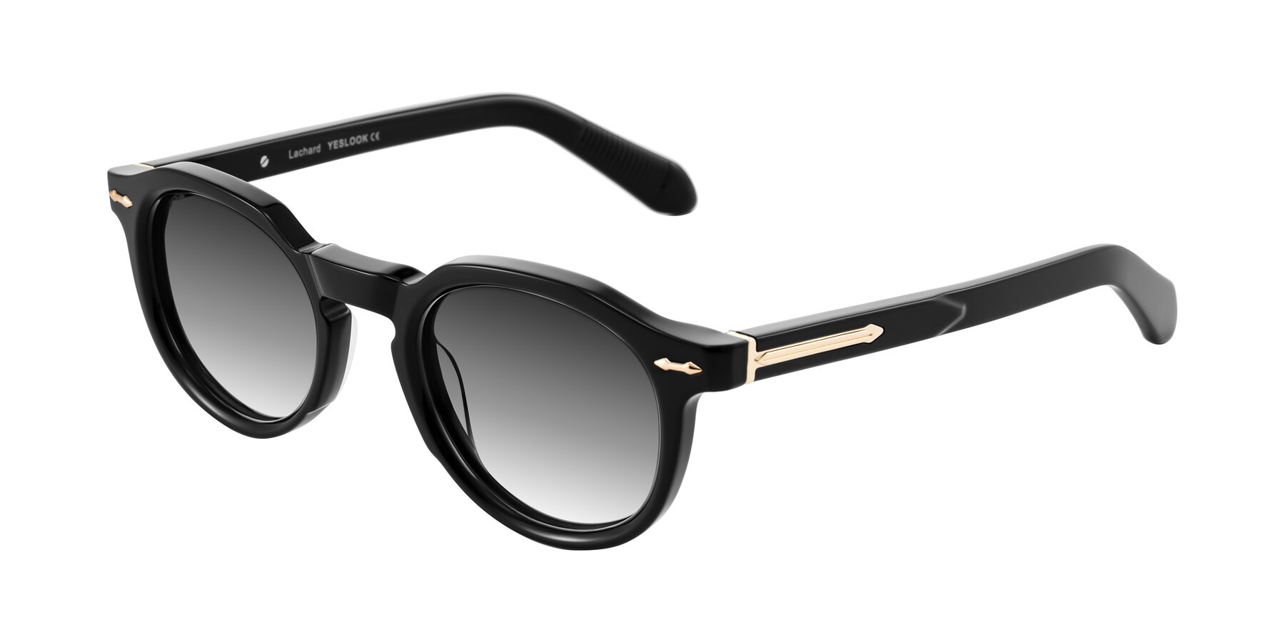 Angle of Lachard in Black with Gray Gradient Lenses