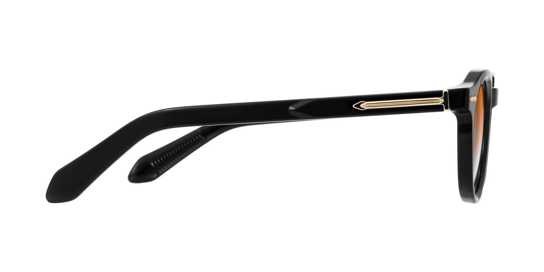 Side of Lachard in Black with Orange Gradient Lenses