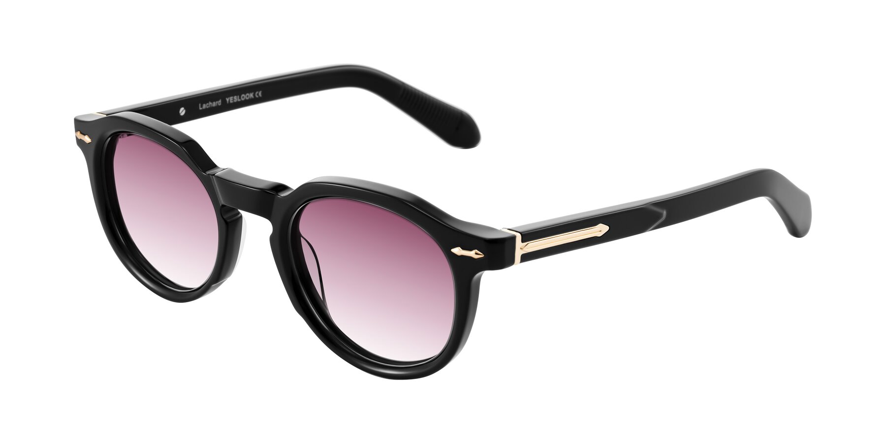 Angle of Lachard in Black with Wine Gradient Lenses