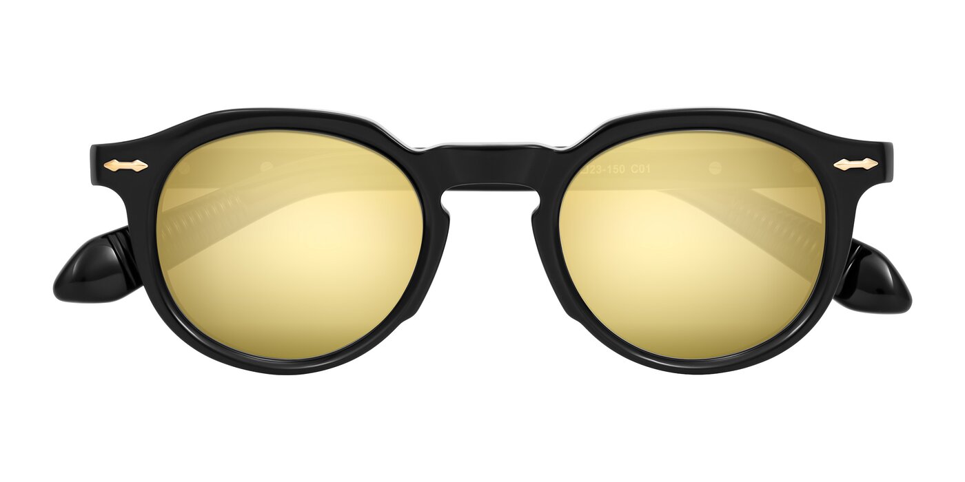 Lachard - Black Flash Mirrored Sunglasses