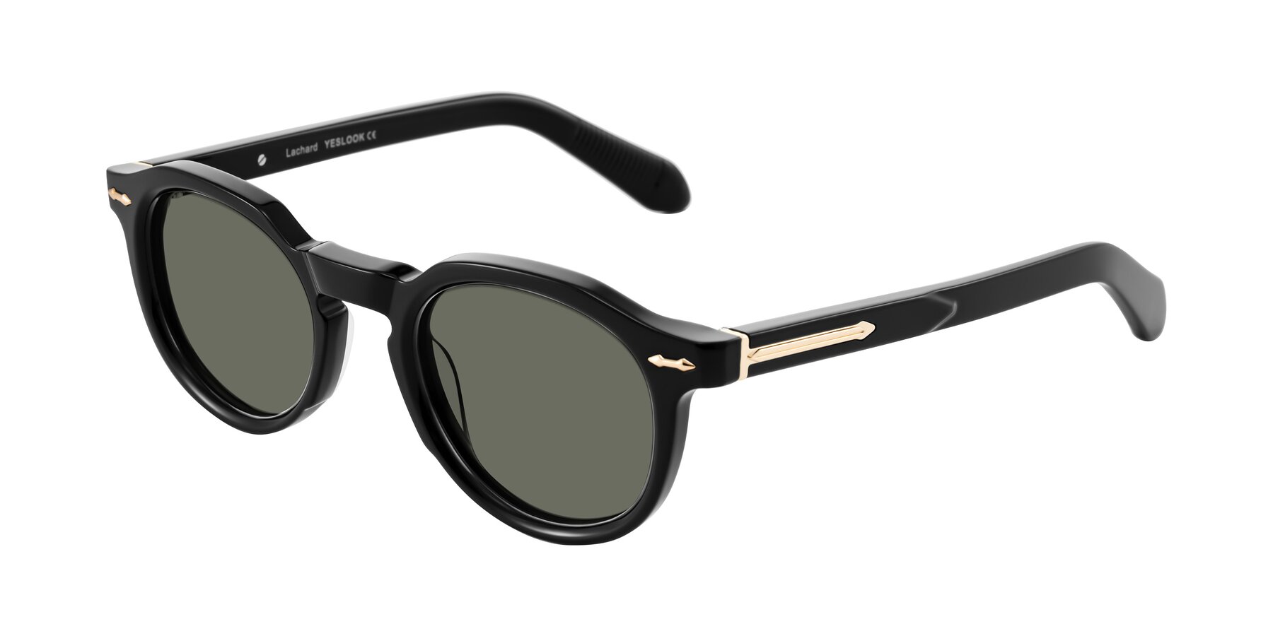 Angle of Lachard in Black with Gray Polarized Lenses