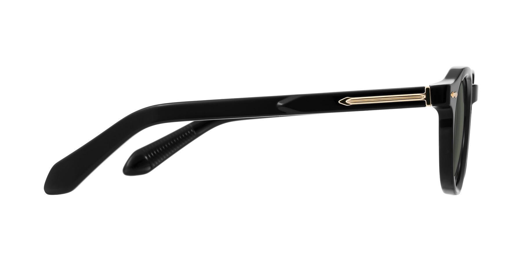 Side of Lachard in Black with Gray Polarized Lenses