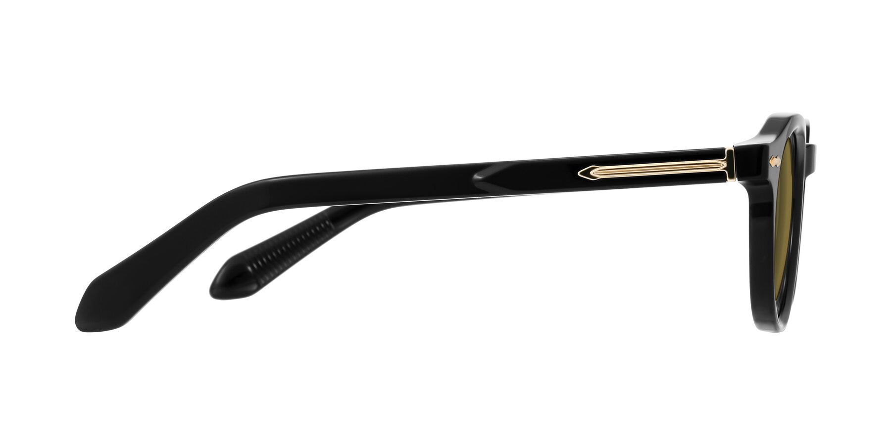 Side of Lachard in Black with Brown Polarized Lenses