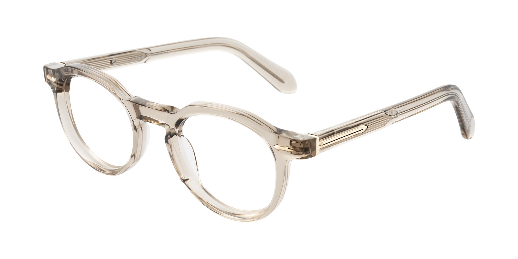 Angle of Lachard in Transparent Brown with Clear Eyeglass Lenses