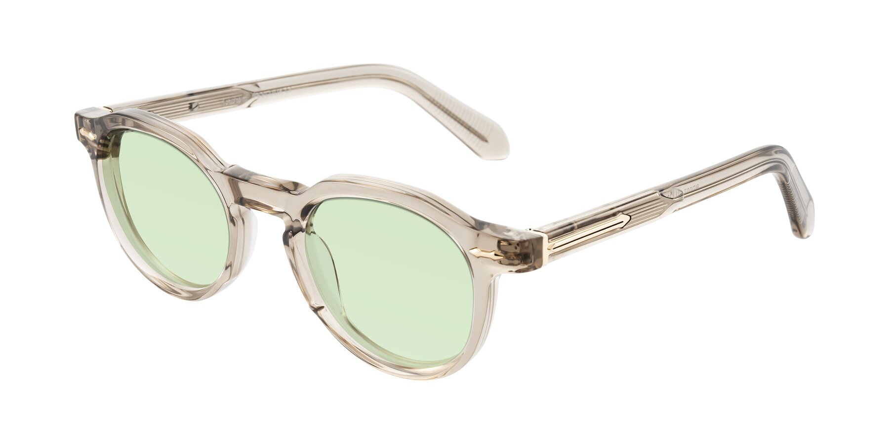 Angle of Lachard in Transparent Brown with Light Green Tinted Lenses
