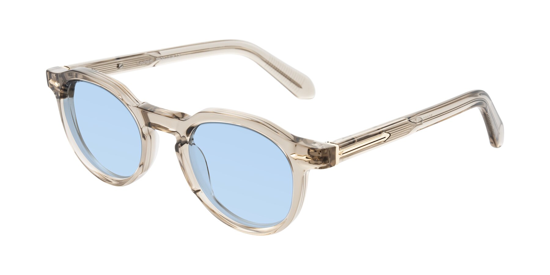 Angle of Lachard in Transparent Brown with Light Blue Tinted Lenses