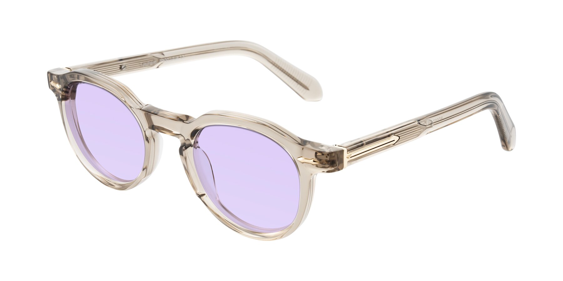 Angle of Lachard in Transparent Brown with Light Purple Tinted Lenses