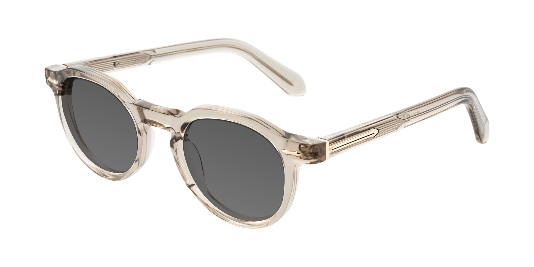 Angle of Lachard in Transparent Brown with Medium Gray Tinted Lenses